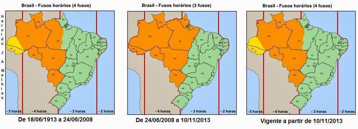 Cartografia 5: Fusos Horários do Brasil e Horário de verão – Master  Geografia