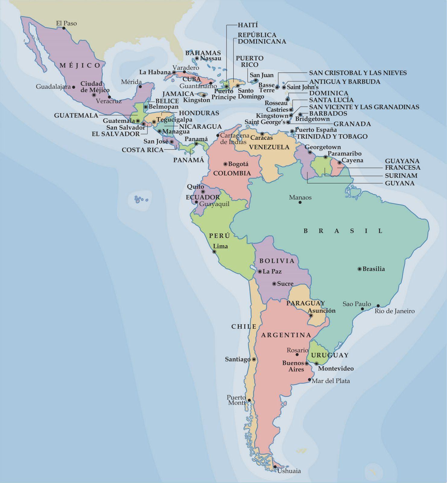 América Latina países características físicas economia (resumo)