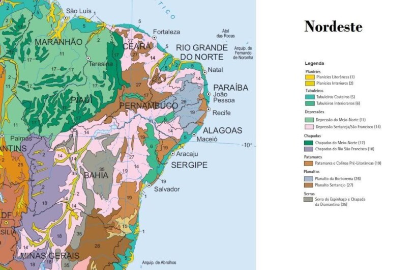 Região nordeste no Brasil
